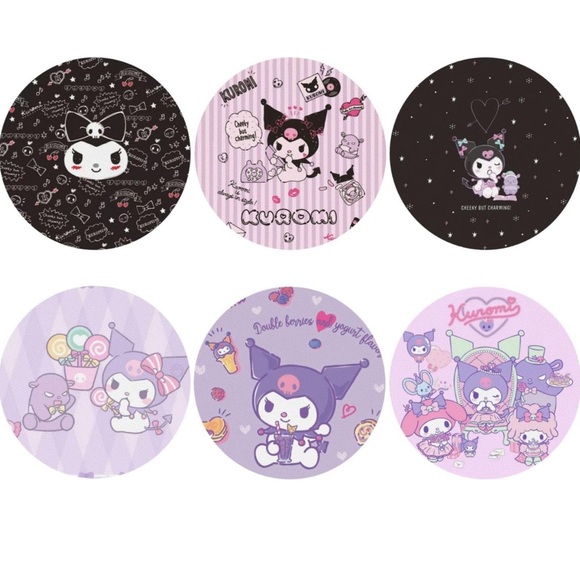 Kawaii Anime Coasters Set of 6- New - Picture 1 of 6